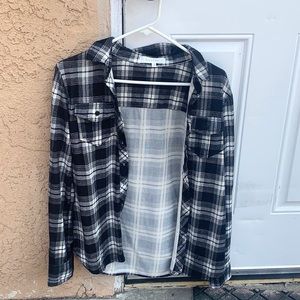 Black and white plaid flannel